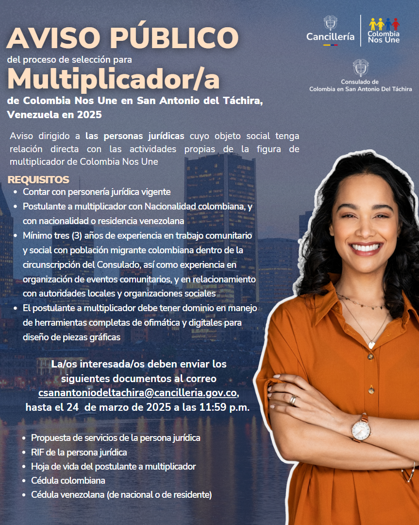 Multiplicador para 2025 de CNU en San Antonio del Táchira 